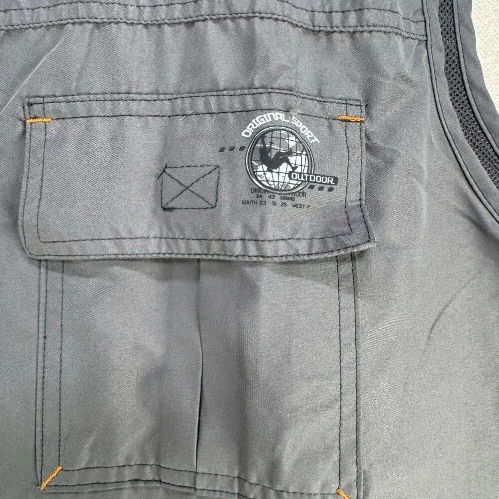 Atlas for Men Lightweight Fishing Vest XL Men's Gray Zip Pockets Lined Outdoor - Picture 2 of 8